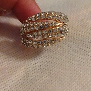 The Bubble Gold Plated CZ Diamond Ring